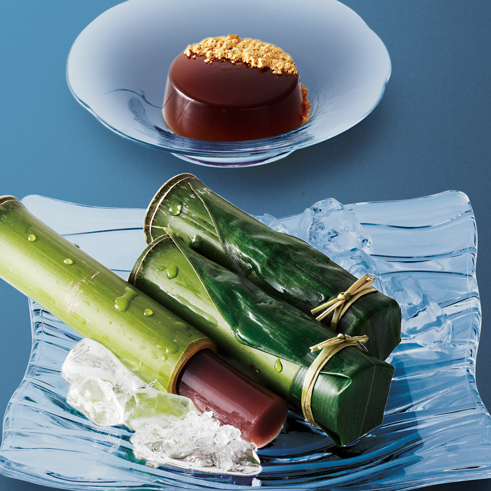 竹筒入り水羊羹 夏の和菓子 青竹の香りも清々しい 上品な夏限定の贈り物