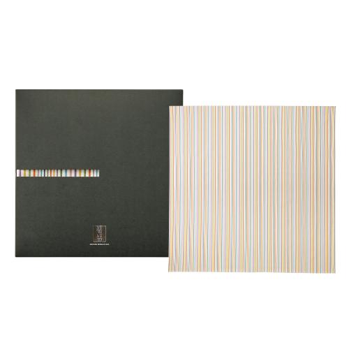 〈小倉 縞縞〉中風呂敷 白多彩(しろたさい)