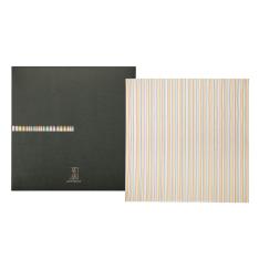 〈小倉　縞縞〉中風呂敷　白多彩（しろたさい）