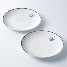 〈ロイヤル コペンハーゲン〉ブルーライン クーププレート19cmペア
