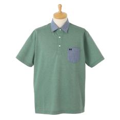 【オンライン限定】メンズ半袖ポロシャツ グリーンM→LL