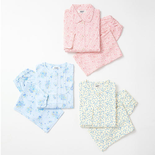 <おまかせ>春物婦人パジャマ3点お買得セット M→L