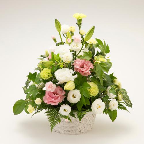 生花 供花アレンジメント（ホワイト・ピンク系）