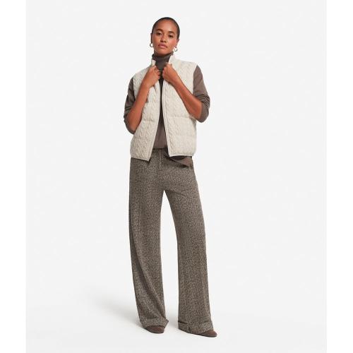 ケーブル入り カシミヤ ダウンベスト