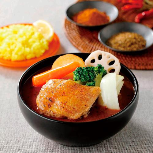 <レンジタイプ> チキンと彩り野菜のスープカレー3食セット