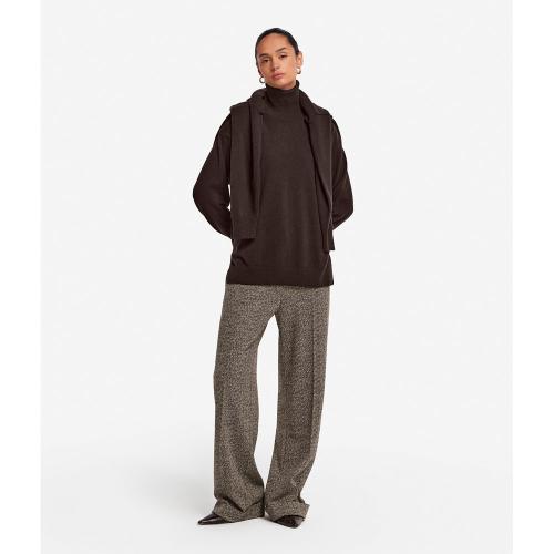 スリット入り ウルトラソフトカシミヤ タートルネックセーター