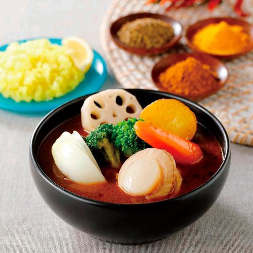 <レンジタイプ> ホタテと彩り野菜のスープカレー3食セット