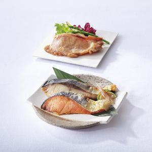 〈京都・辻が花〉レンジで魚と肉の柚香西京漬　　