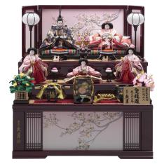 三五芥子収納三段五人飾