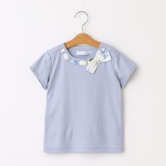 スーピマバイオシルスムースリバティリボンTシャツ 100cm→140cm 1735-74007