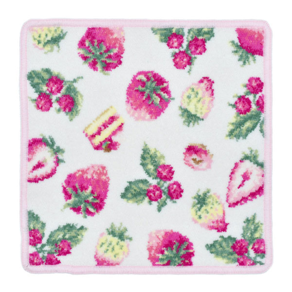 シェニール織 ストロベリーハンカチ