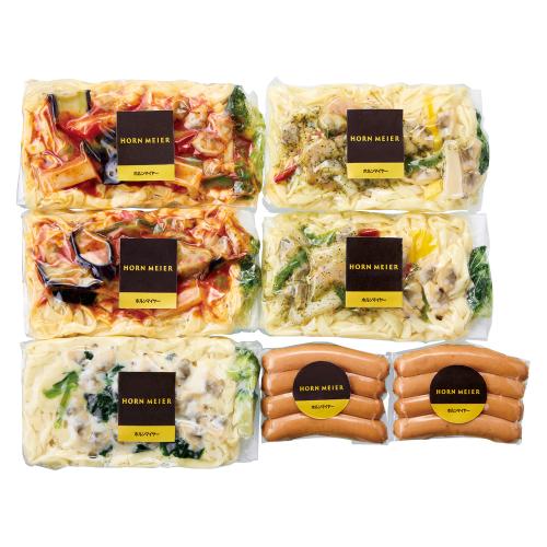 〈ホルンマイヤー〉海鮮パスタとウインナーセット