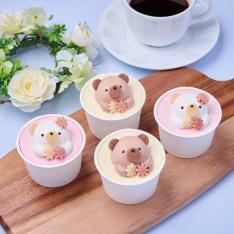 【ホワイトデー】プチケーキ（お花のくまさん）（米粉・豆乳使用）