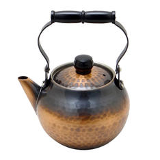 純銅赤銅仕上げ鎚目急須（吊式）