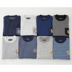 福袋 紳士ダンボールニット丸首長袖パジャマ2点セット M→Lサイズ