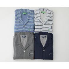 福袋 紳士ダンボールニットテーラー長袖パジャマ2点セット M→Lサイズ