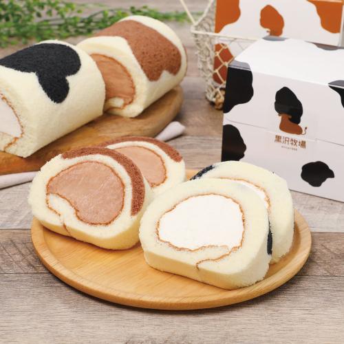 【ホワイトデー】ミルク＆チョコの牛柄ロールケーキ