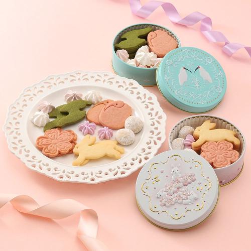 【ホワイトデー】桜とうさぎ＆朱鷺缶