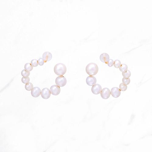 パールアンモナイトピアス