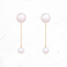 パールフロートピアス（ホワイト）