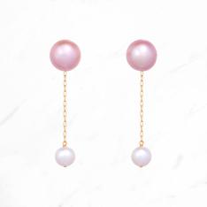 パールフロートピアス（ピンク）
