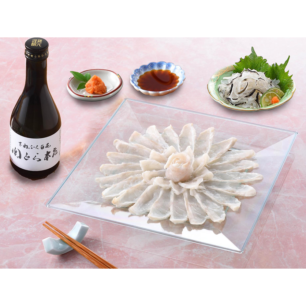 ふく霜降り刺身・日本酒セット