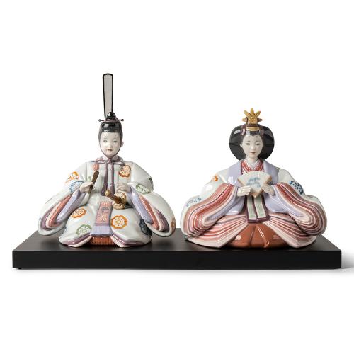 【名入れ】雛人形（花文様）（名入れ立札プレゼント）