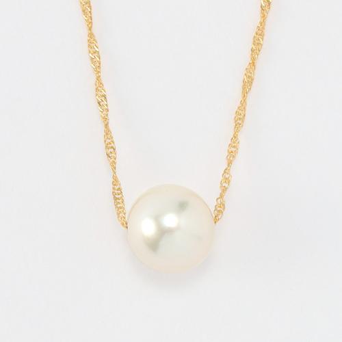 純金9mm珠アコヤ真珠ネックレス