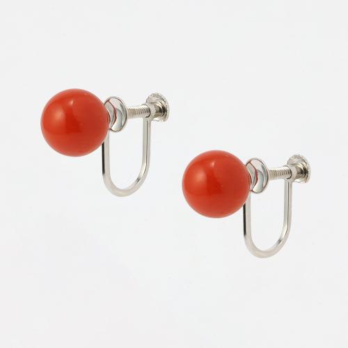 K14WGサンゴ イヤリング