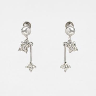 【美品】高島屋購入　ダイヤピアス　pt900 高島屋 プラチナ合計0.5ctダイヤピアス | TBSショッピング