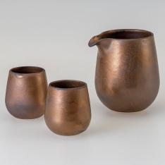 ＜波佐見焼＞ブロンズ半酒器