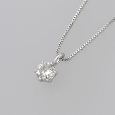 Pt台0.1ctダイヤペンダント