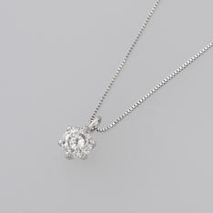 Pt台0.2ctダイヤペンダント