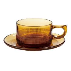 昭和モダン珈琲カップ＆ソーサー アンバー