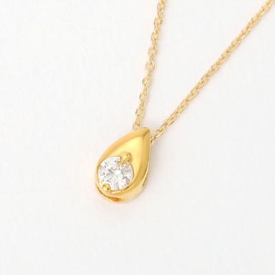 K18PG黒蝶貝ダイヤモンドペンダント ネックレスD0.12ct