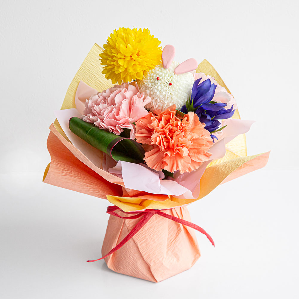 【敬老の日】生花 そのまま飾れるお月見ブーケ