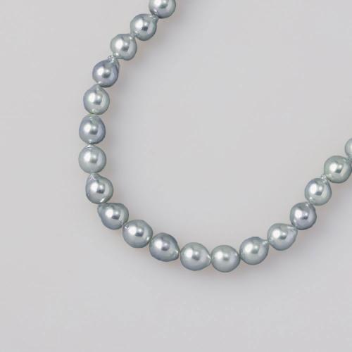 ナチュラルグレーアコヤ真珠7.5mmネックレス
