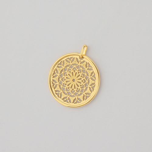 18金フラワーアンティーク調ペンダントトップ