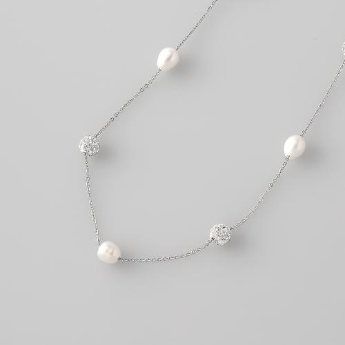 淡水パールステーションY字ネックレス