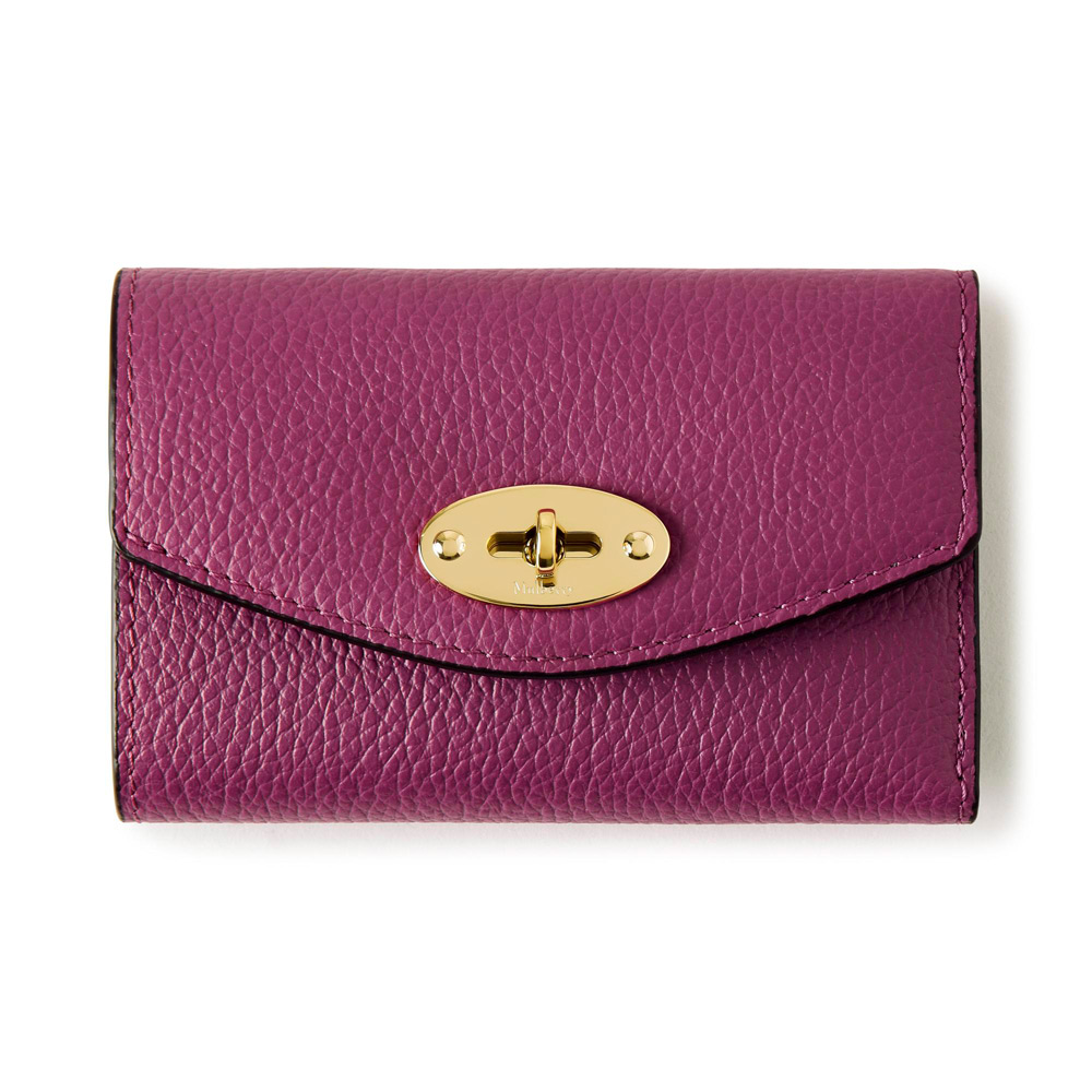 MULBERRY　ターンロック　折り財布　マルチカード　ダーリー　ピンクベージュ MULBERRY ターンロック 折り財布 マルチカード ダーリー ピンク