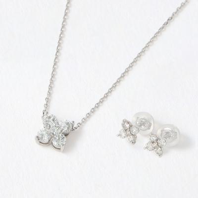 福袋 プラチナダイヤモンドペンダント・ピアスセット