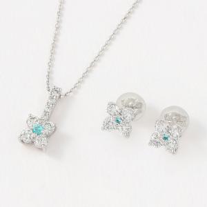 福袋 プラチナパライバトルマリン、ダイヤモンドペンダント・ピアスセット　　