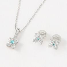 福袋 プラチナパライバトルマリン、ダイヤモンドペンダント・ピアスセット