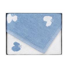 〈クリッパン〉ハーフブランケットCHOUCHO　ブルー