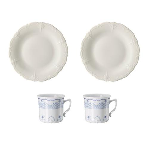 福袋 エステール・マグ＆バロネスホワイト・大皿 ペアセット