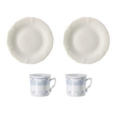 福袋 エステール・マグ＆バロネスホワイト・大皿 ペアセット