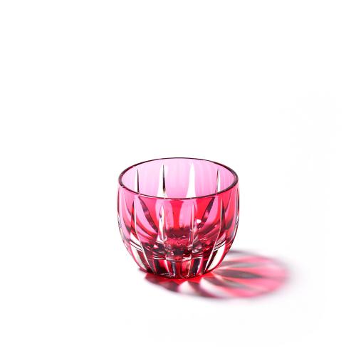 江戸切子 剣菱 クリスタルぐい呑（金赤）