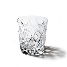 江戸切子 矢来魚子紋 クリスタルオールドグラス（透き）