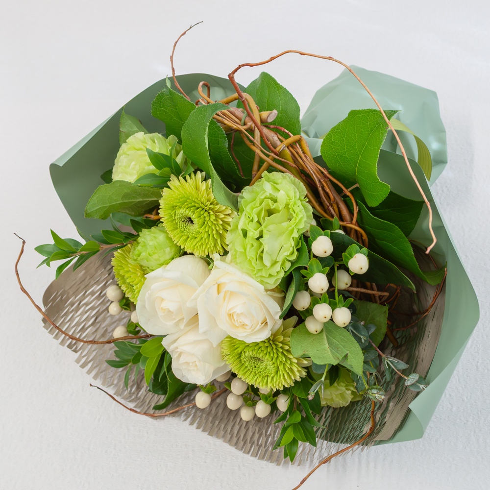 【ホワイトデー】生花 ブーケ 抹茶クリーム