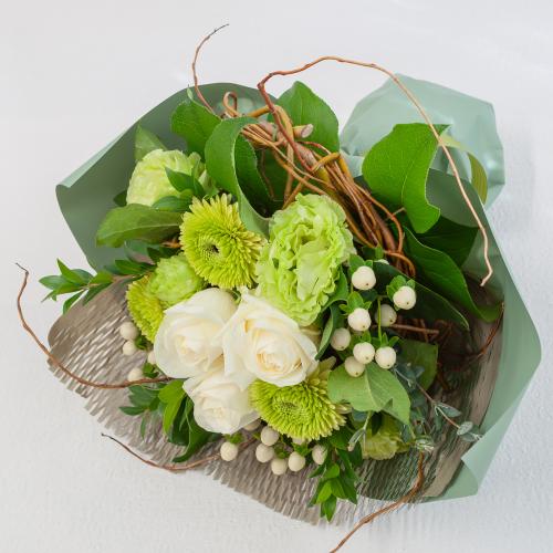 【ホワイトデー】生花 ブーケ 抹茶クリーム